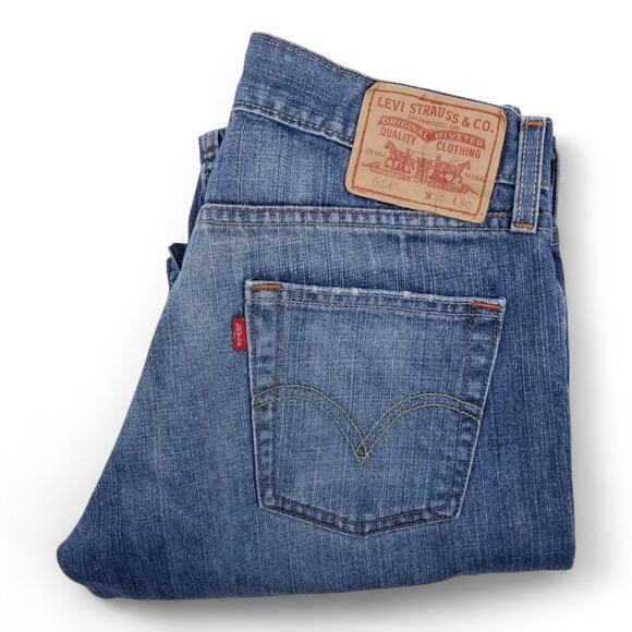 LEVI'S 514 Jeans Slim Straight Zip Fly 2008 Made In Mexico STAINED W30 L30 - Picture 2 of 13